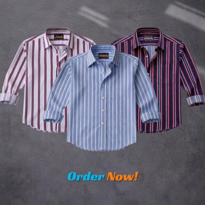 Men's Full Sleeve New Striped Shirt