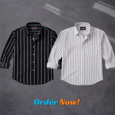 Men's Full Sleeve New Striped Shirt