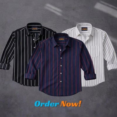 Men's Full Sleeve New Striped Shirt