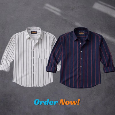 Men's Full Sleeve New Striped Shirt