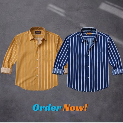 Men's Full Sleeve New Striped Shirt