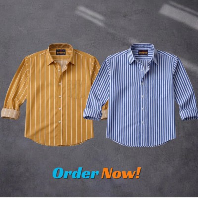 Men's Full Sleeve New Striped Shirt