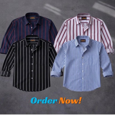 Men's Full Sleeve New Striped Shirt